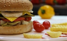 نان مک،گوشت همبرگر،سس مایونز،کاهو،گوجه،خیارشور،پنیر تست